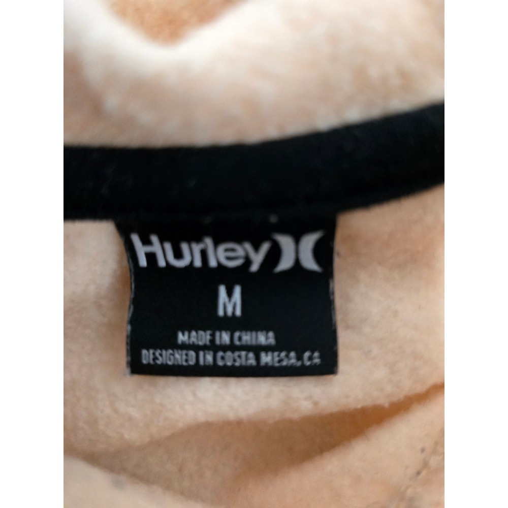 Hurley Colorblock Hoodie Peach Gray Long Sleeve Pullover Men's Size M - Picture 4 of 9